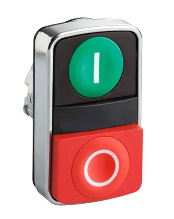Schneider Electric Harmony Drucktastenkopf Ø 22 mm, Grün, Rot Tastend Rechteckig Rechteckig Metall, IP67