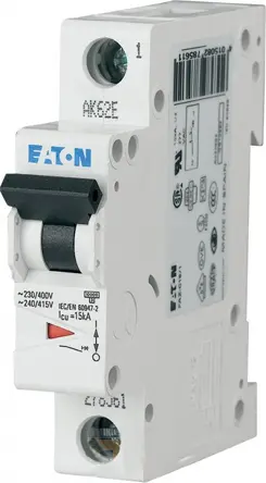 Produktfoto 1 von Eaton FAZ Miniaturüberlastschalter Typ D, Pol 3-polig 32 A 415 V ac, Abschaltvermögen 10 kA xEffect 96 V dc