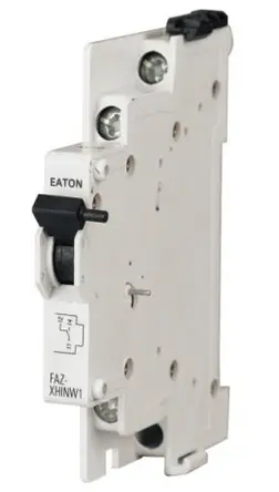 Eaton FAZ Hilfskontakt 1-polig Hutschiene, 1 Wechsler mit Doppelfunktionsanschluss Anschluss 500 A, 240V ac