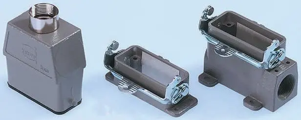 Produktfoto 1 von HARTING Han A Gehäuse für robusten Stromversorgungsstecker 1 Hebel 1, Oberfläche 10A Steckverbindergehäuse, IP65