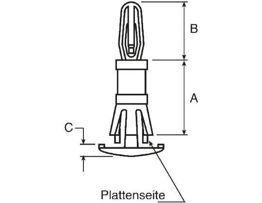 Produktfoto 1 von Essentra Abstandhalter Außengewinde Nylon 6.4 mm, Ø 4 mm