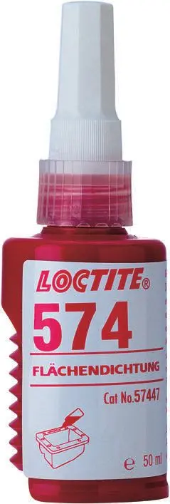 Produktfoto 1 von Loctite 574 Flächendichtung anaerob Paste Orange, Flasche 50 ml, -55°C → +150°C