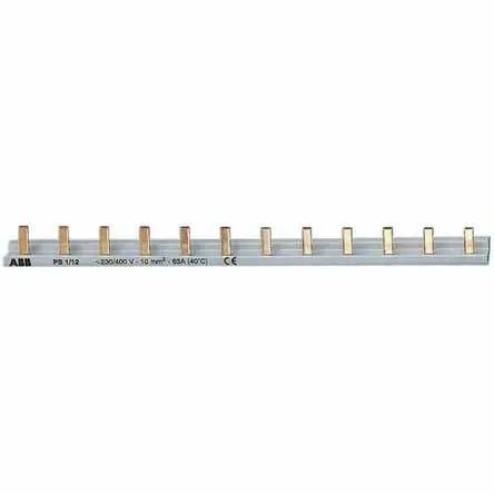 Produktfoto 1 von ABB, PS Reihe Stromschiene, 1 -phasig, 400 V ac 80 A, 16 mm Raster, PS1 Reihe