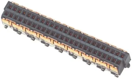 Produktfoto 1 von Fischer MicroSpeed Leiterplattenleiste Gerade, 50-polig / 2-reihig, Raster 1 mm Raster Oberfläche, Platine-Platine,
