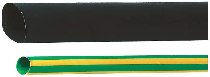 Produktfoto 1 von HellermannTyton TREDUX Wärmeschrumpfschlauch, Polyolefin vernetzt Gelb, Grün, Ø 24 mm Schrumpfrate 3:1, Länge 1m