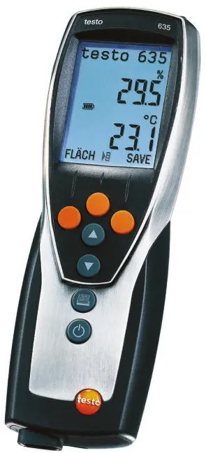 Produktfoto 1 von Testo 635-2 Hygrometer 50 °C, Typ Digitalhygrometer, absolut 1370 °C / 100 %RH, ±0.3°C