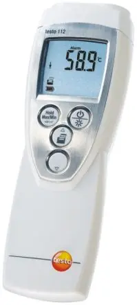 Produktfoto 1 von Testo Digitales Thermometer, 112, Tragbar, 1 bis 300 °C ±0.2°C max, Messelement Typ Pt100, NTC