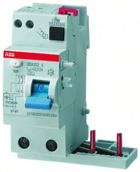 Produktfoto 1 von ABB DDA 200 A RCD/FI, 3-polig, 63A, 300mA Typ A System Pro M Compact