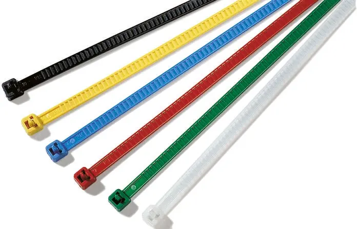 Produktfoto 1 von HellermannTyton LR55 Nylon 6.6 Kabelbinder Lösbar Rot 4.7 mm x 195 mm