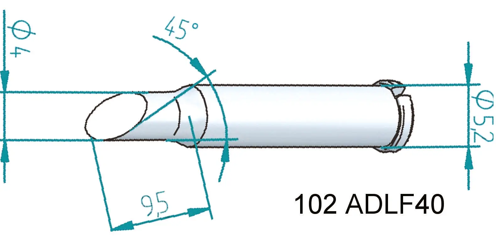 Produktfoto 1 von Ersa Lötspitze 4 mm Angeschrägt Serie 102 für I-Tool