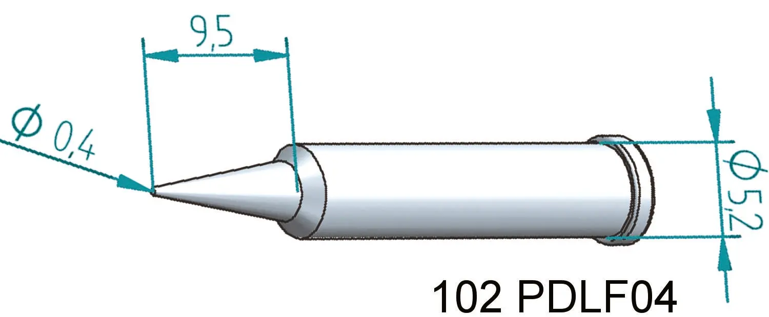 Produktfoto 1 von Ersa Lötspitze 0,4 mm konisch Serie 102 für I-Tool
