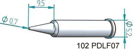 Produktfoto 1 von Ersa 29.3 mm Lötspitze 0.7 mm Konisch 102 für I-Tool