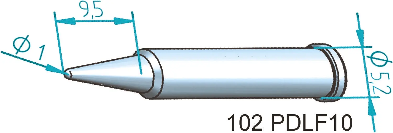 Produktfoto 1 von Ersa Lötspitze 1 mm konisch Serie 102 für I-Tool