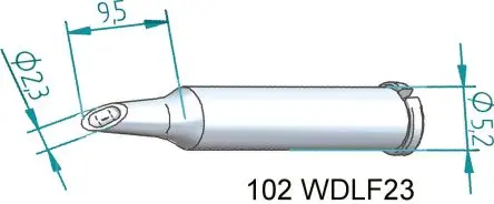 Produktfoto 1 von Ersa 30.5 mm Lötspitze 2.3 mm Gerade, abgeschrägt 102 für I-Tool