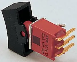 Produktfoto 1 von C & K Panel Kippschalter 1-poliger Umschalter Ein-Aus-Ein Ein-Aus-Ein, 400 (20 V) mA
