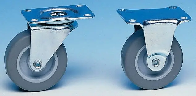 Produktfoto 1 von Guitel Hervieu Drehlager Lenkrolle, Rad ø 50mm, 20kg, Ges H. 62mm, Rad B. 18mm, 54 x 45mm, Platte, Gummi-Material