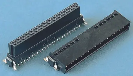 Produktfoto 1 von Fischer SMC Leiterplattenbuchse Gerade Oberfläche 12-polig / 2-reihig, Raster 1.27 mm Lot