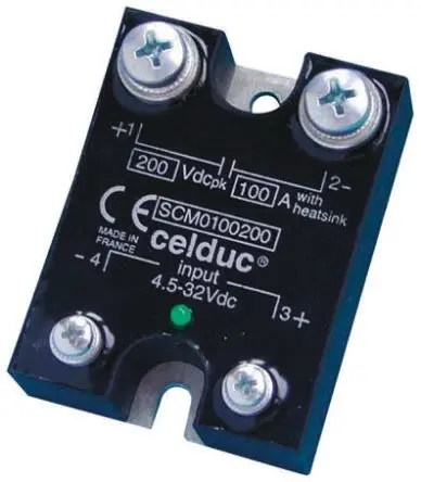 Produktfoto 1 von Celduc DIN-Hutschiene Halbleiterausgang, SPST 200 V 32V / 30 A