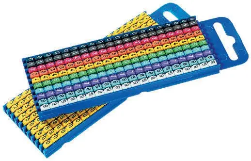 Produktfoto 1 von HellermannTyton WIC3 Kabelmarkierung Schnappbefestigung, Beschriftung: 2, Weiß Rot, Ø 4.3 mm - 5.3 mm, 3 mm x 8 mm