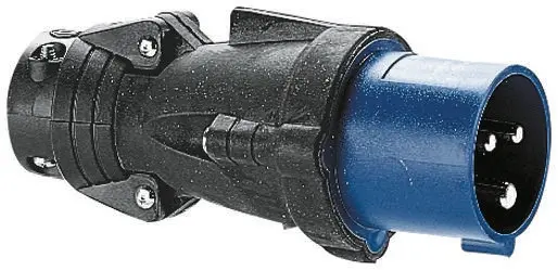 Produktfoto 1 von Legrand HYPRA Leistungssteckverbinder Blau 2P+PE, 230V, Kabel Gerade IP44 16A