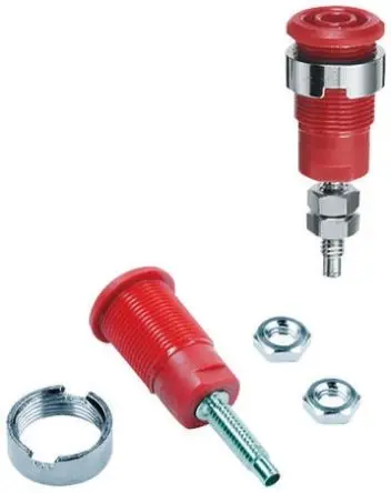 Produktfoto 1 von Staubli 4 mm Buchse Gelb Buchse für Laborstecker, Kontakt Nickel, 1000V 32A Lot