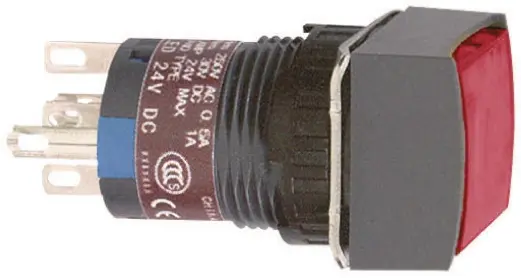 Produktfoto 1 von Schneider Electric Harmony XB6 Druckschalter Orange Beleuchtet Rastend Panel Ø 16 mm, 1-poliger Umschalter / 3 A 250 V