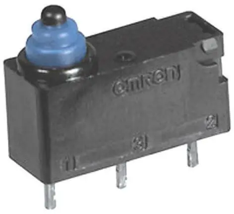 Produktfoto 1 von Omron Mikroschalter Stiftstößel-Betätiger Vorverdrahtet, SPST, 125 V ac, 2A IP67 0.75N -40 °C - 85 °C