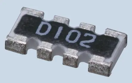 Produktfoto 1 von Kamaya Serie RAC Widerstands-Array ISOL, 4 x 22 Ω, 0.25 W 5 %, Bauform 1206 Konvex