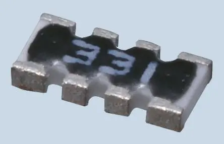 Produktfoto 1 von Kamaya Serie RAC Widerstands-Array ISOL, 4 x 3.3 kΩ, 0.25 W 5 %, Bauform 0804 Konvex
