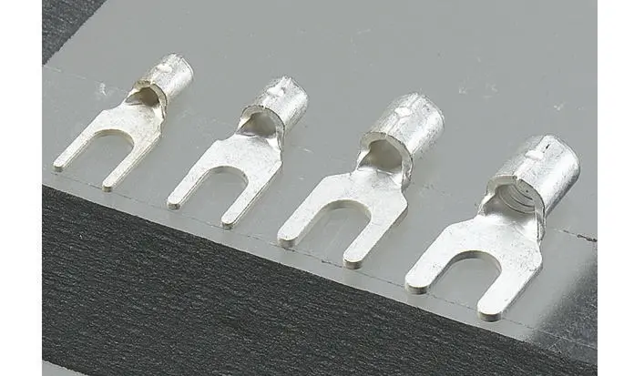 JST Silber Unisoliert Gabelkabelschuh B. 9.5 mm, 5 mm 16 AWG 14 AWG