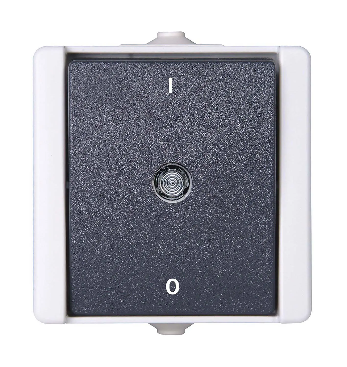 Produktfoto 1 von Kopp Wippschalter Lichtschalter 1-teilig, 2-polig, 1 Wege Grau IP44 10 A, Kunststoff