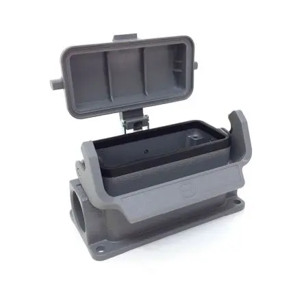 Produktfoto 1 von HARTING Han B Gehäuse für robusten Stromversorgungsstecker 1 Hebel 1, Oberfläche 16B Steckverbindergehäuse, IP65