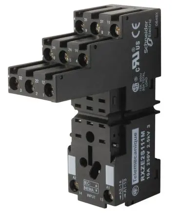 Produktfoto 1 von Schneider Electric Relaissockel zur Verwendung mit Relais Serie RSZ Harmony Relay RXM, 11 -Kontakt, DIN-Hutschiene, 250V