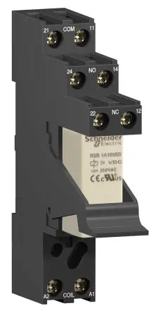 Produktfoto 1 von Schneider Electric Relaissockel zur Verwendung mit Steckrelais RSB mit 1 C/O, Steckrelais RSB mit 2 C/O Harmony Relay