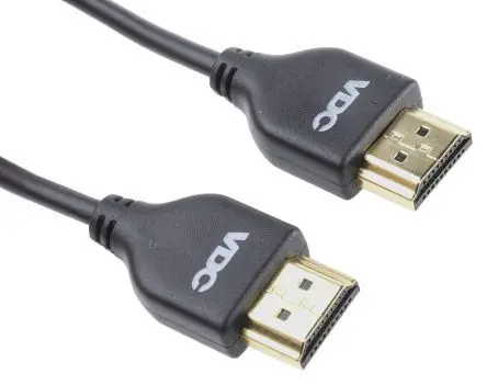 Produktfoto 1 von Van Damme UltraThinH High-Speed HDMI-Kabel A HDMI Stecker B HDMI Stecker, 700.00 mm, Schwarz