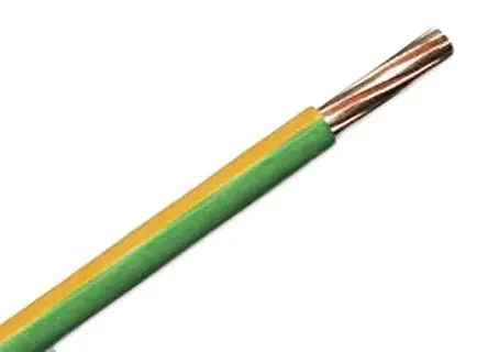 Produktfoto 1 von RS PRO H07V-U Schaltdraht 2.5 mm², 0 AWG 100 m Gelb, Grün Ø 3.4 mm 1 Litzen Polyvinylchlorid