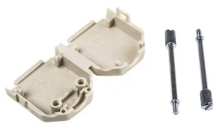 Produktfoto 1 von MH Connectors MHDPPK-SLIM D-Sub-Gehäuse Gerade, 25-polig, D: D-Sub-Gehäuse Zugentlastung, Beige, Größe B, aus Polyamid