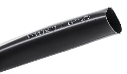Produktfoto 1 von TE Connectivity DR-25-TW Wärmeschrumpfschlauch, Elastomer Schwarz, Ø 9.5 mm Schrumpfrate 2:1, Länge 75m