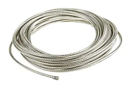 Produktfoto 1 von TE Connectivity RayBraid Kabelschlauch verzinnt Kupfer für Kabel-Ø 2.5mm bis 5mm, Länge 100m Umflochten Dehnbar