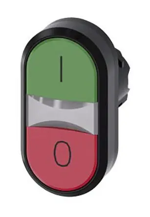 Siemens SIRIUS ACT Drucktastenkopf Ø 22 mm, Rot, Grün Tastend Rund Tropfen Kunststoff, IP66