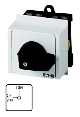 Produktfoto 1 von Eaton T0 Nockenschalter 20 A, 3, 1-phasig, 2-Stufen Handkipphebel Schraube, 90 °-Wurfwinkel