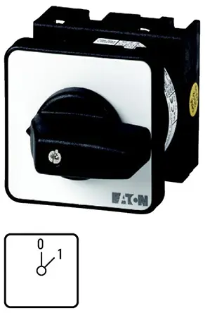 Produktfoto 1 von Eaton Nockenschalter, SPST / 20A, Schließer, 690V ac, 1, 3-phasig, 2-Stufen Schraub, 45°-Wurfwinkel