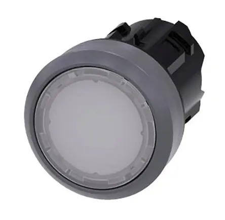 Produktfoto 1 von Siemens SIRIUS ACT 3SU10 Drucktastenkopf Ø 22 mm, Weiß Tastend Rund Kunststoff, IP66