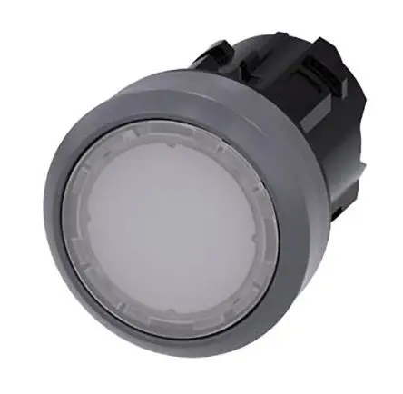 Produktfoto 1 von Siemens SIRIUS ACT 3SU10 Drucktastenkopf Ø 22 mm, Weiß Tastend Rund Kunststoff, IP66