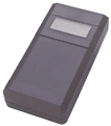 Produktfoto 1 von Bopla Serie BOS Tragbares Gehäuse, ABS, 100 mm Eingebautes Batteriefach Anzeige, 196 mm, H. 40 mm, Klar, Schwarz, IP40
