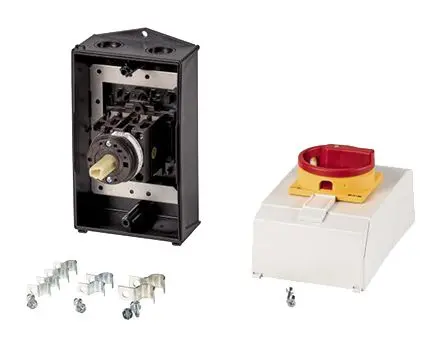 Produktfoto 1 von Eaton T0-3 Trennschalter 3-polig Oberfläche 20A 5.5 kW Gelb, Rot IP65 3-phasig