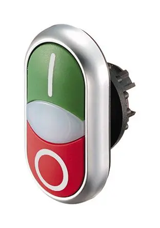 Produktfoto 1 von Eaton RMQ Titan M22 Druckschalter Ø 22 mm, Grün, Rot Tastend Verlängert Zweifach Kunststoff, IP66