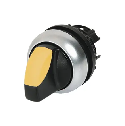 Produktfoto 1 von Eaton RMQ Titan Wählschalterkopf Beleuchtet Gelb 2-Positionen 23mm Rastend
