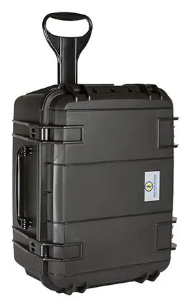 Produktfoto 1 von Serpac SE Wasserbeständig Polypropylen Kunststoff Wasserdicht Transportkoffer Schwarz mit Rädern 566 mm 709 mm 384 mm
