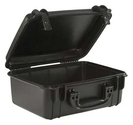 Produktfoto 1 von Serpac SE Wasserbeständig Polypropylen Kunststoff Wasserdicht Transportkoffer Schwarz 308 mm 378 mm 175 mm